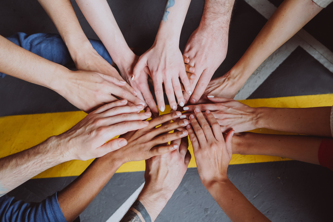 Group of Hands Together